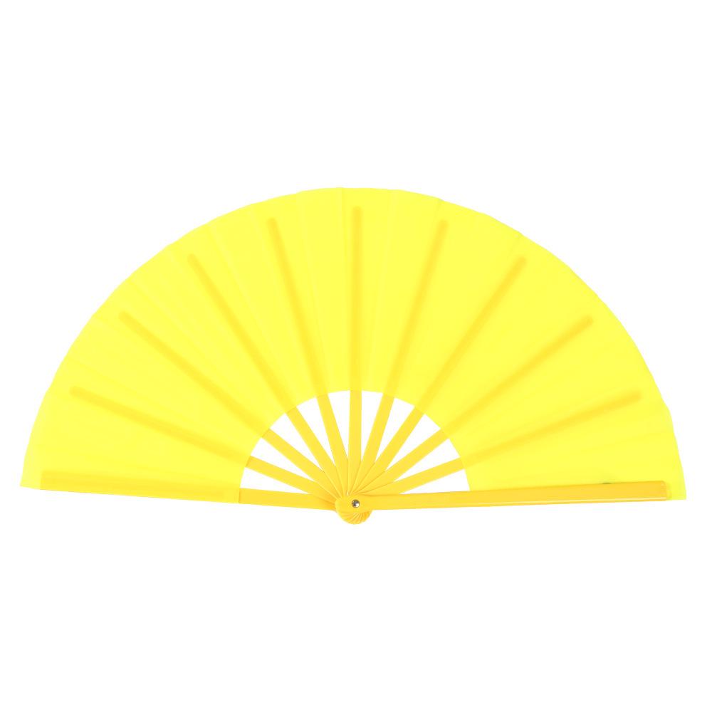 Leque dobrável de 7 polegadas de cor sólida - Acessório de performance de dança e para refrescar