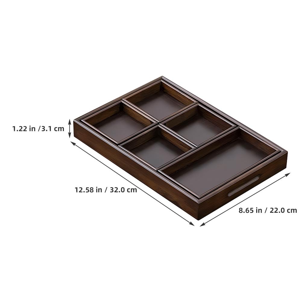 1 Set Snack-Aufbewahrungsschale Holz geteilte Servierschale für Obst Dessert Nüsse Vorspeise Party Couchtisch Heimküche Dekorativ