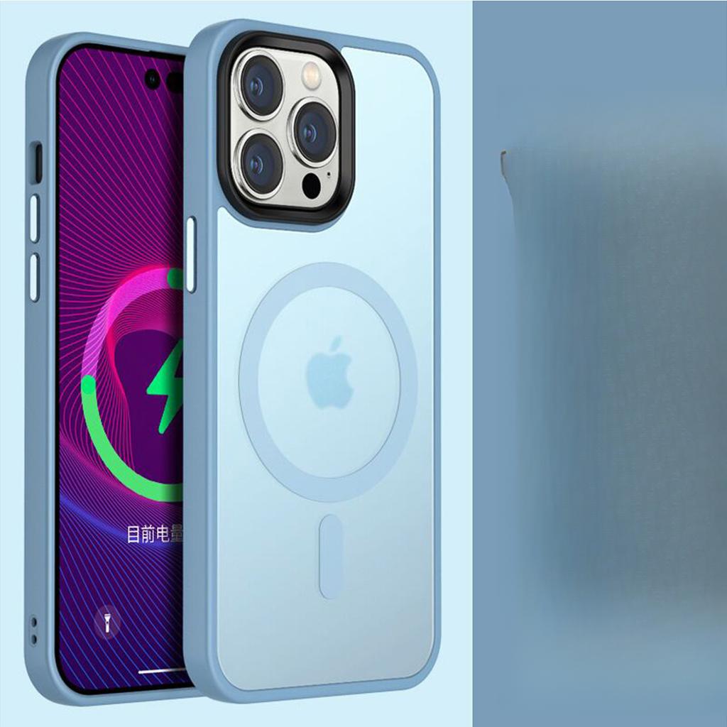 Applicable To Apple 16 Mobile Phone Case Magsaf Magnetic Absorbing IPhone 15 Skin Feeling Matte Oil Blasting Protective Case