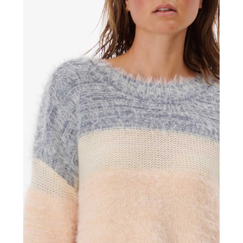 Rip Curl Relaxed Fit Crew Neck Knit SURF TREEHOUSE KNIT Stylish Multico Size Women's [004WKN / CREW]