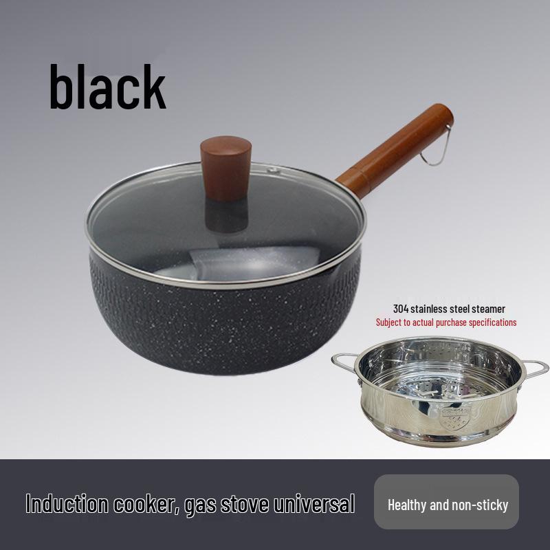 Yukihira Non-Stick Maifan Stone Baby Food Pot with Steamer Basket