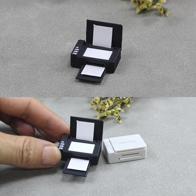 1:12 Simulace domečku pro panenky Model psacího stroje Miniaturní domeček pro panenky Cstudie Dekorace kancelářského nábytku Ozdoby ze scény Micro Life