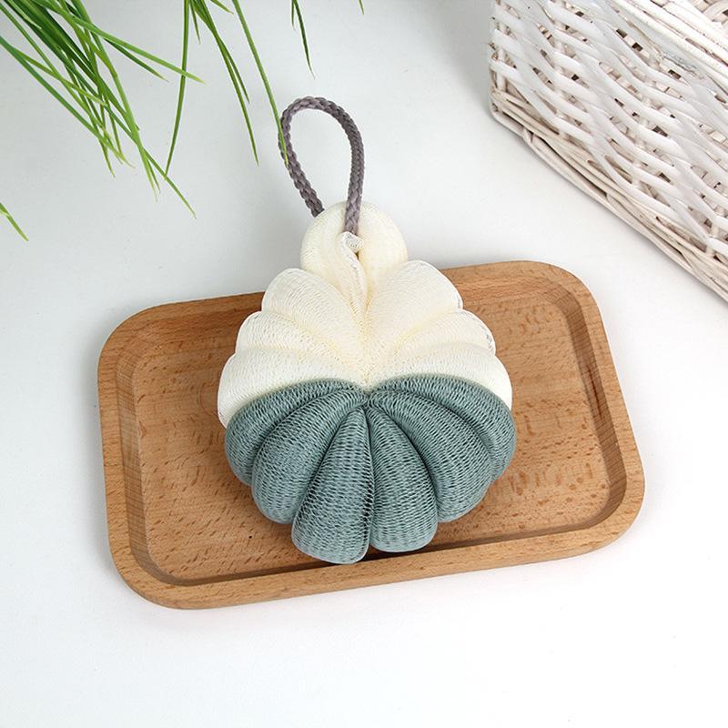 Two-color Splicing Bath Flower Bathing Artifact Hanging Soft Skin-friendly Foaming Bath Ball.