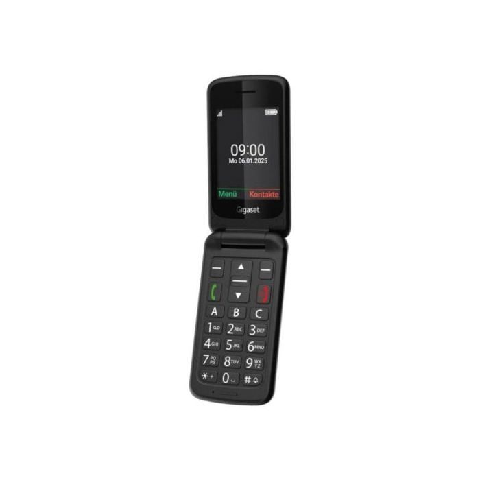 Gigaset GL595 Téléphone Portable Touche SOS, Protégé Contre Les Projections D'eau, Protégé Contre La Poussière Noir