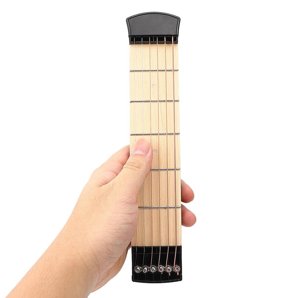 New Portable 6 Fret Pocket Guitar Left Hand for Beginner Guitarist Practice Training