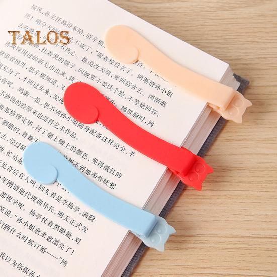 3Pcs Automatic Bookmark Clip Soft Silicone Book Clip Easy Page Marker Smart Bookmark Silicone Revolutionary Book Page Marker