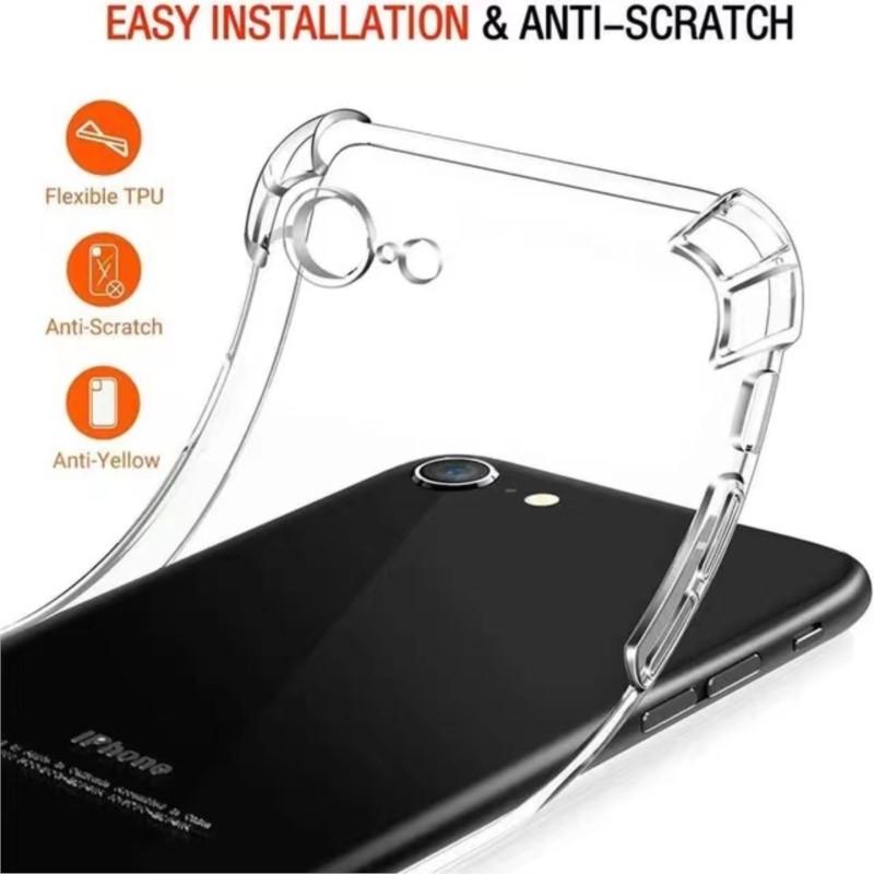Drop Protection Air Bag Soft Case for Iphone 7 8 Plus X XR XS MAX 11 12 13 14 15 Pro Max SE 2020 Fundas Shockproof Clear Cover