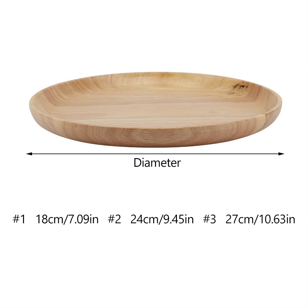 Tavă de Ceai Rotundă din Lemn, Farfurie de Servire pentru Sushi, Gustări, Fructe, Vas pentru Acasă, Restaurant 18*18cm