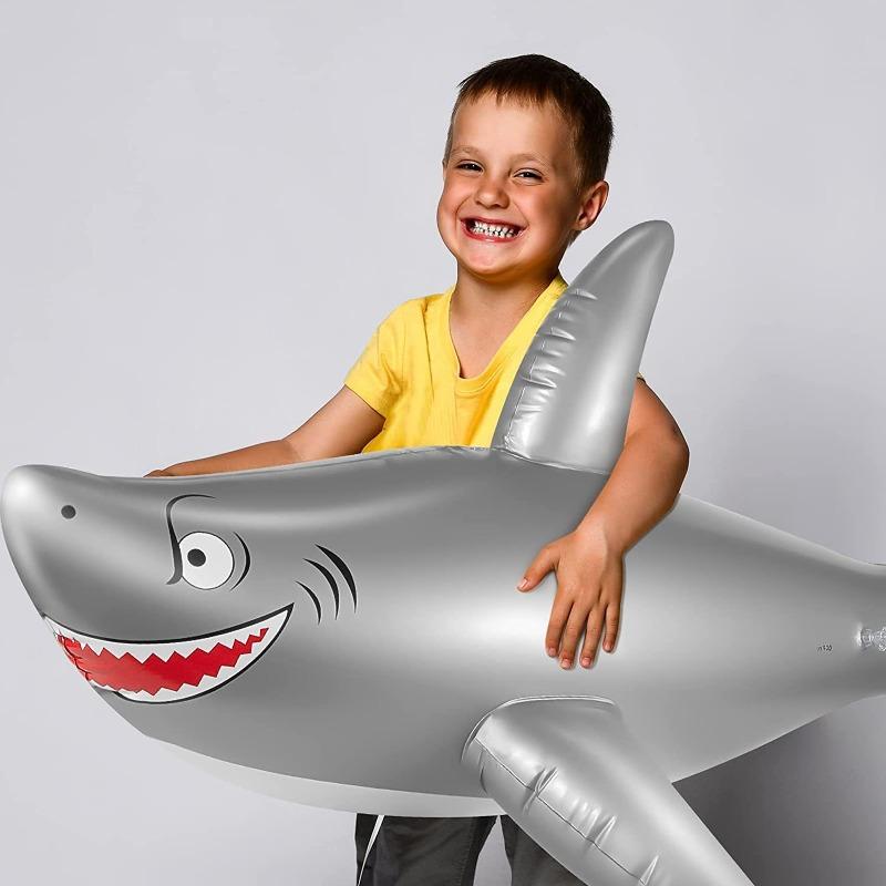 New Inflatable Toys Shark Swimming Ring Simulation Animal Children's Toy Mount Thickened Water Surfing Artifact Inflatable Toy