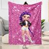 K-pop Fashion Fusion Blanket Soft Warm Cozy Perfect for Couch Bedding Livingroom All-Season Use Playful Design Perfect Gift for Relatives and Friends