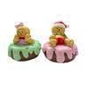 New Christmas Resin Statue Ornament Christmas Hat Bow Gingerbread Man Donut Ornament Ornament