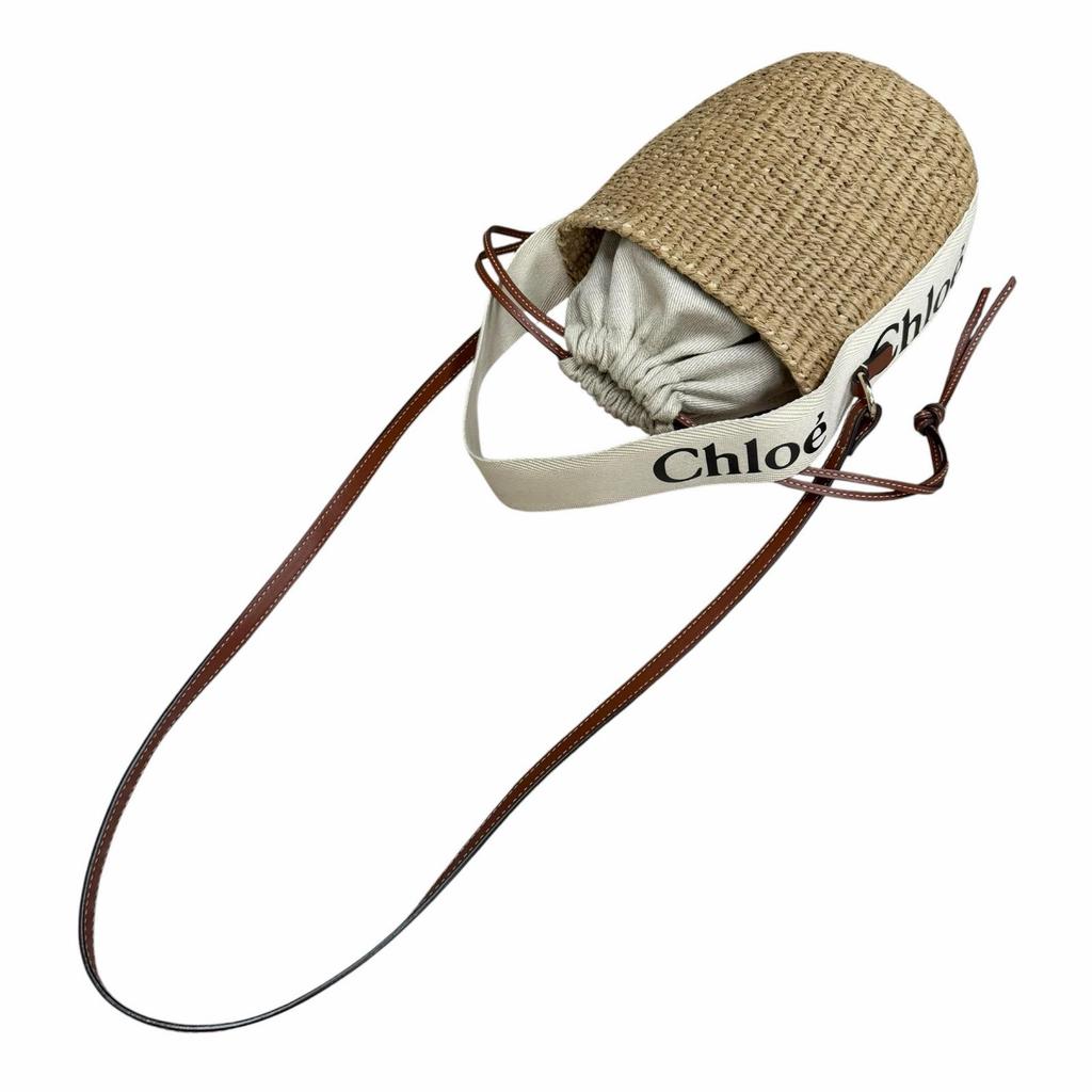 Excellent Chloe Shoulder Bag WODDY Small Basket CHC22Stainless Steel381G55101 Used