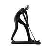 Minimalist Black Resin Figurines, Modern Abstract Musician & Golfer Statues, Luxury Home Decor for Living Room TV Stand Entryway Wine Cabinet, Unique