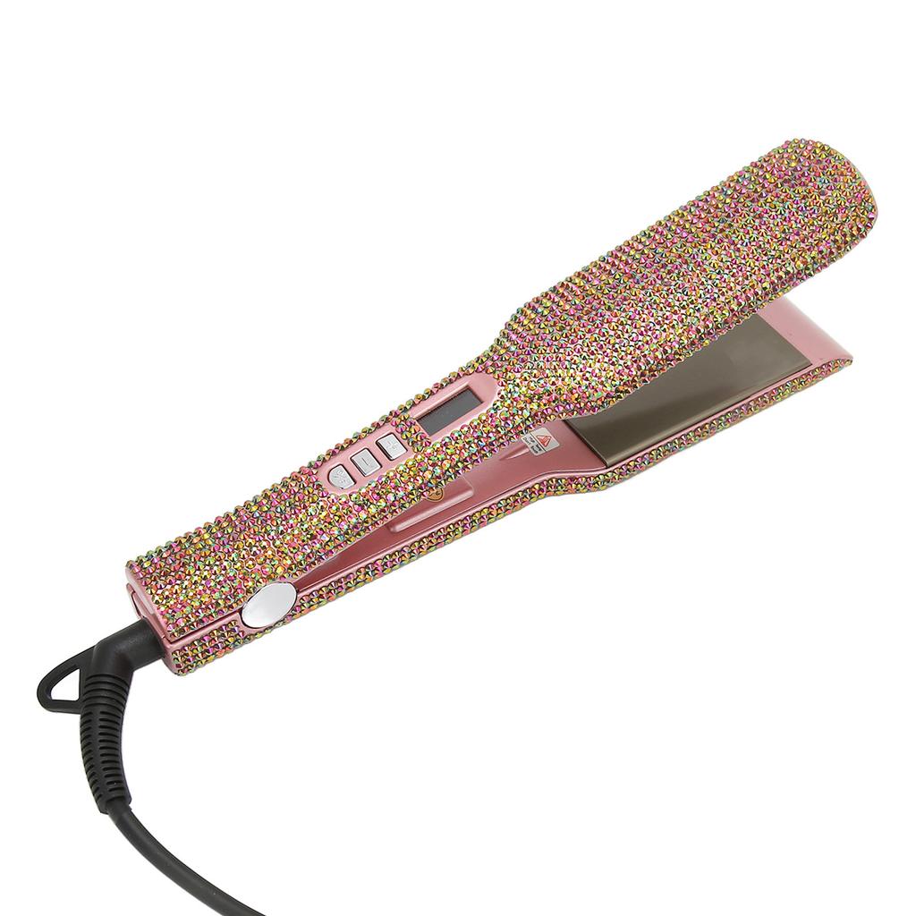 Hair Curler Straightener 2 in 1 Multi Level MCH Heater Shiny Rose Gold Professional Hair