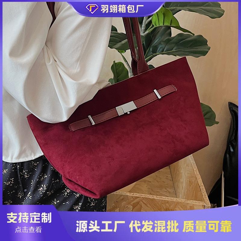 Casual big bag women's new high-end retro shoulder bag large-capacity commuting versatile tote bag