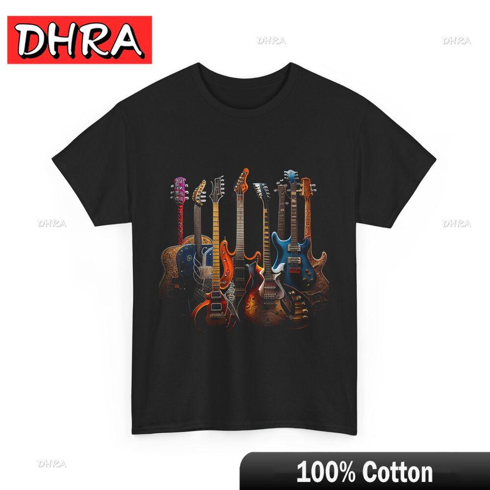Collection of Guitars T-Shirt Assortment of Guitar Designs Casual Edgy Trendy Tshirts Minimalist Stylish Chic Tops Printed