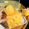 Simulate Cheese Squeeze Toy Slow Rebound Pinching Office Decompression Slow Rebound Cheese Pinching Ornament Relax Decompress