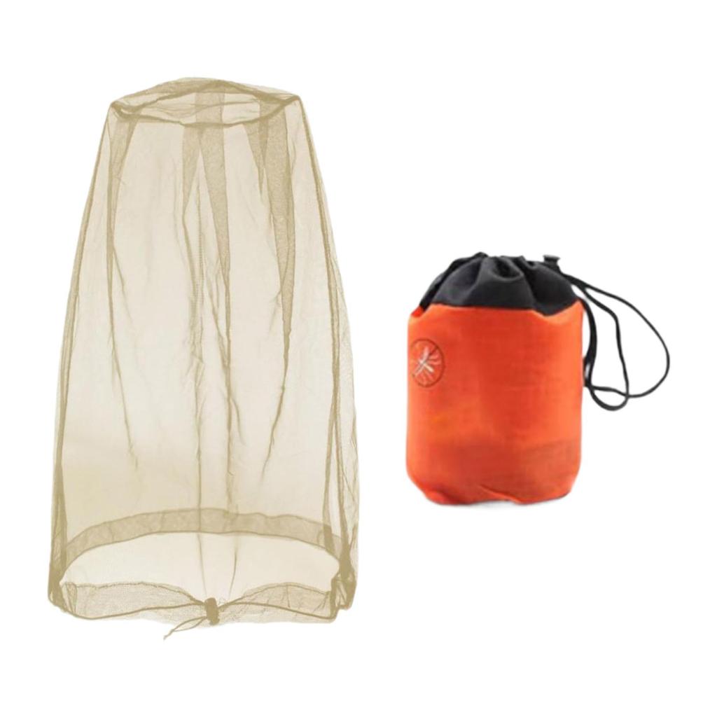Face Net Mesh with Storage Bag Mosquito Hat Net for Climbing Fishing Outdoor