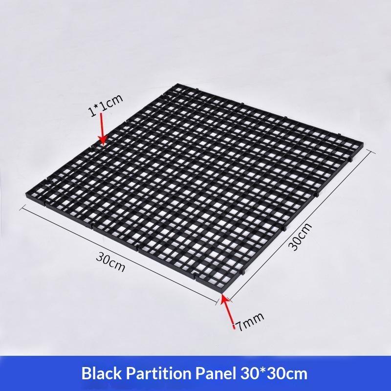 1Pcs Multifunctional Isolation Grid Board Plastic Undergravel Bottom Plate Tray Black White Seperator Divider Board Net