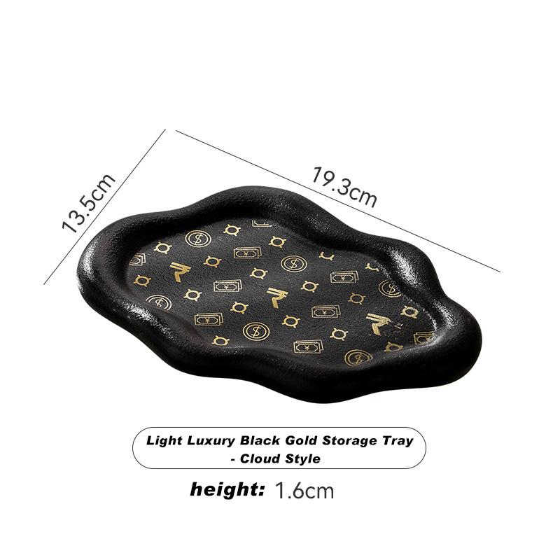 Versilbertes Keramiktablett Internetberühmte Foto-Requisiten Keramik Schmuckornamente Aufbewahrungs-Präsentationstablett