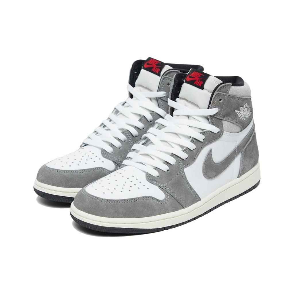Air Jordan 1 Retro High OG Washed Black Unisex Sneakers Grey Fire-Red Light-Smoke-Grey DZ5485-051