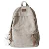 Schoolbag New Autumn and Winter Corduroy Backpack Fashion New Korean Backpack Male and Female Student Bag Lightweight Versatile Bag