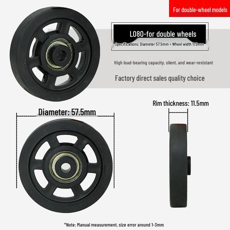 Universal Wheel Replacement for Luggage Suitcase: Leather Caster Rubber Roller Rim Repair Accessories