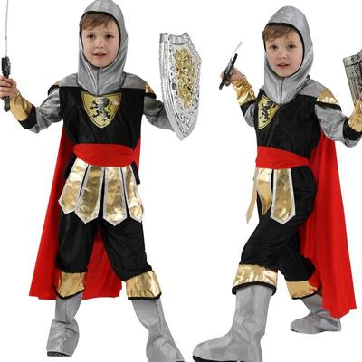 Halloween Średniowieczny Rzymski Królewski Rycerz Wojownik Z Płaszczem Cosplay Kostium Dla Chłopców Dziewcząt Karnawał Europejski Żołnierz