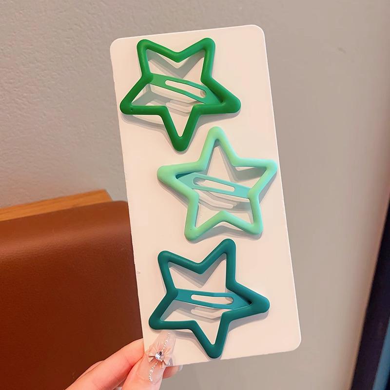 Children's Glitter Star Hair Clips - Cute Bangs Accessories for Girls