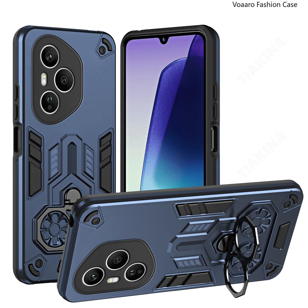 Dual Finger Ring Armor Cover for Honor 400 Pro Global Case for Honor 400 Global Rotate Metal Bracket Kickstand Holder Case