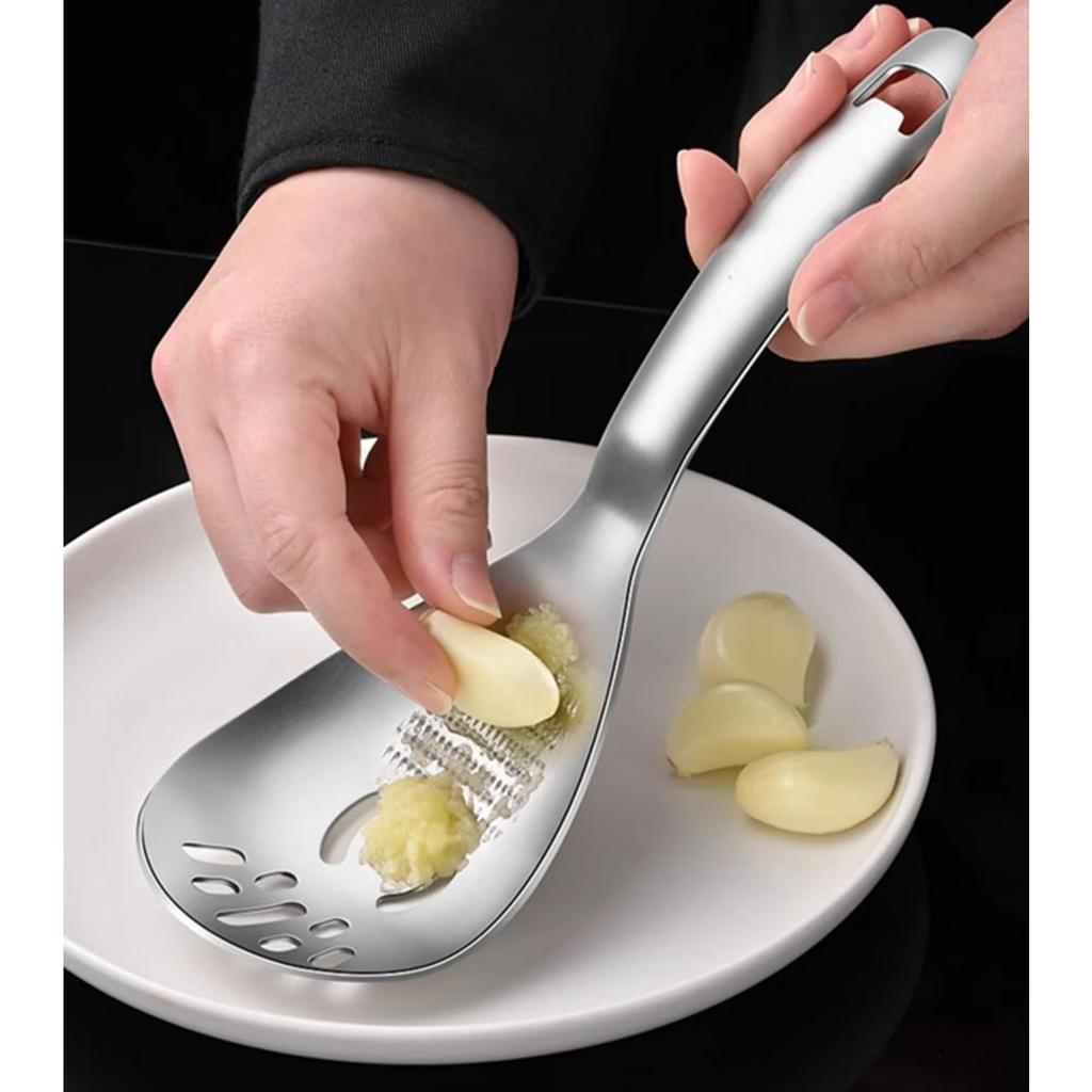 5-in-1 Kochlöffel aus Edelstahl, Multifunktionaler Löffel aus Edelstahl zum Rühren, Abtropfen, Schöpfen für die Heimküche, Camping