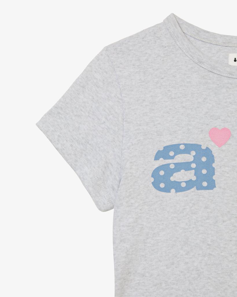 Eiieii Dot Small Letter Tee [Light Gray]