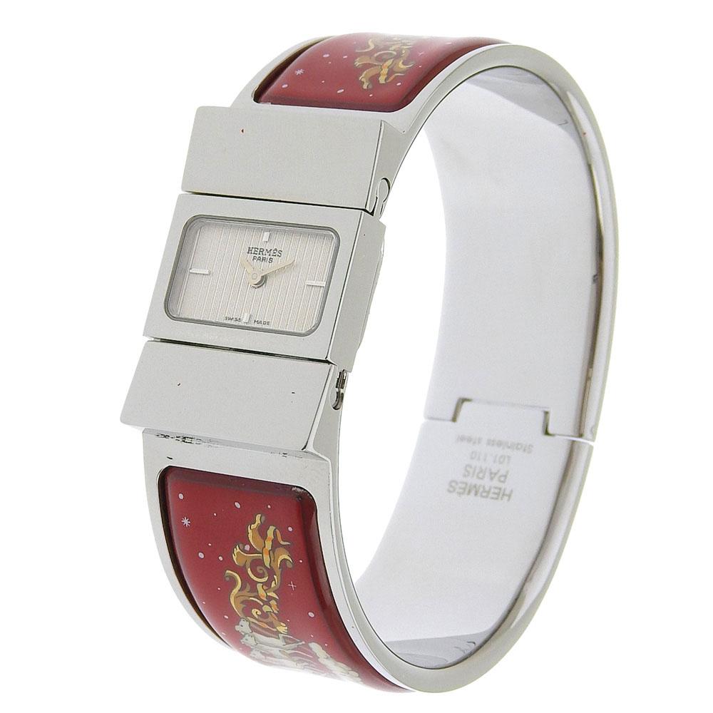 HERMES Location Watches L01.210 whiteDial Stainless Steel Quartz Analog display Women Used