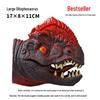 Children's Dinosaur Hand Puppets: Soft Rubber T-Rex, Triceratops, Carnotaurus