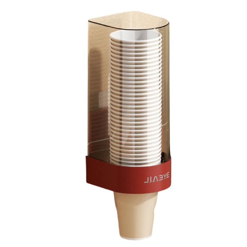 Space Saving Sturdy Paper Cup Organizers Wall Mount Rack With Secure Storage For Multiple Cup Sizes