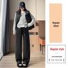 Women's Curved Blade Wide-Leg Pants: New 2026 Plus Velvet Wool for Autumn/Winter - Casual, Loose-Fit, Straight-Leg Design