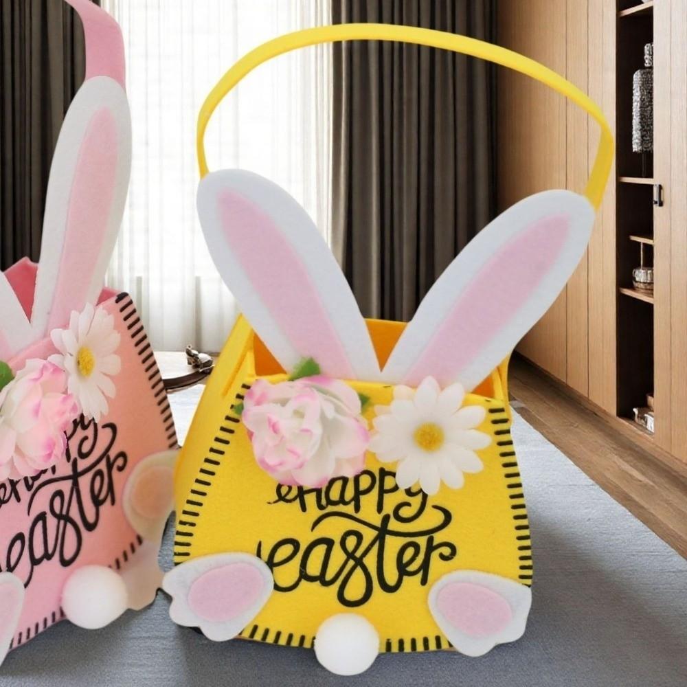 Oster-Tragetasche mit Hasenohren Exquisite Geschenktüte Kreativer Osterkorb Frühlingsfest