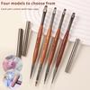 Double Ended 7/12/13Mm Liner Painting Brush Nail Art Flat Round Drawing Flowers Diy Petal Pen Tools Glue Phototherapy Pen