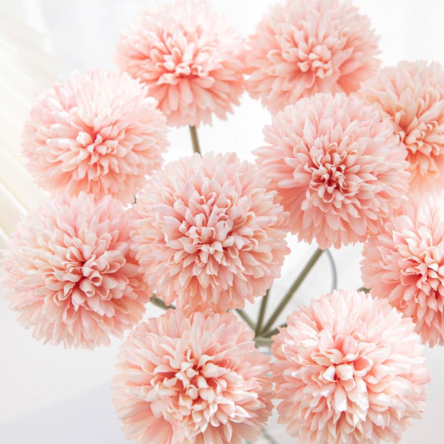 6/12Pcs Silk Artificial Flowers Hydrangea Chrysanthemum Home Outdoor Garden Arch Wedding Bridal Bouquet Festival Wreath DIY Gift