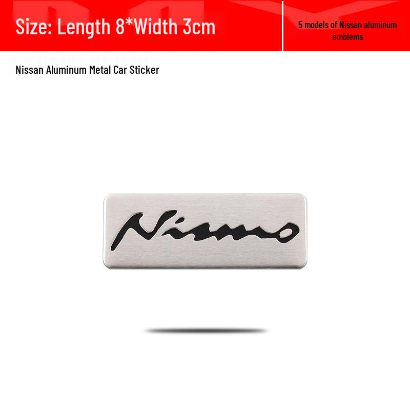 Nissan Sylphy, Qashqai, Teana, X-Trail, Kicks Nismo Aluminiowa Naklejka Samochodowa
