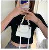 Summer Contrast Mini Bag 2023 New One Shoulder Trend Crossbody Bag Chain Small Square Bag