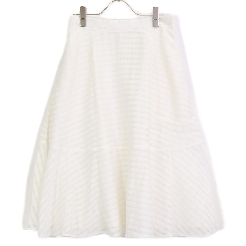 FOXEY BOUTIQUE 38165 Linen Blend Flare Skirt skirt 40 whiteUsed