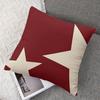 Red Starlight square Jacquard Pillow Cover for Sofa Office Waist Cushion Cover Home Decorative Pillowcase