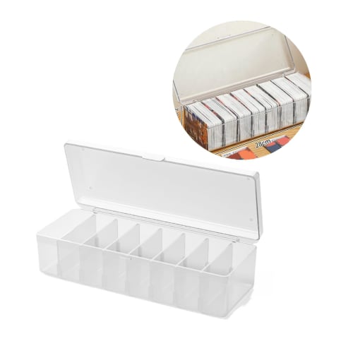 Portable Trading Card Storage Box Plastic Card Divider Box Large Capacity Card Case Container Game Card Organizer