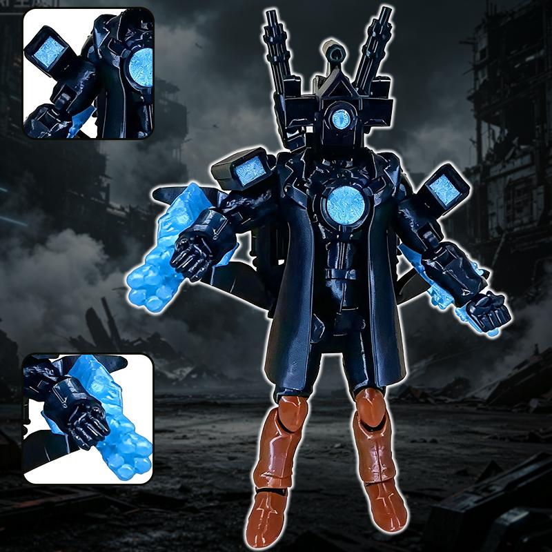 New Skibidi Toilet Camera TVman Titan Action Figure 3D Printed Toys Multi-Jointed Movable Clock Man Desktop Decor Xmas Gift