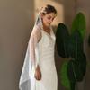 130cm Pearls Tulle Bridal Veil Vintage Wedding veil Elegant Waist Length Drop Veil  Wedding Dress