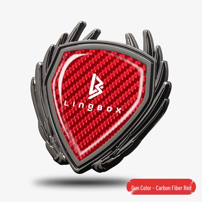 Lingbao Car Logo Decorative Sticker: Coco Uni Metal Badge for Trunk, Body, Side, Window