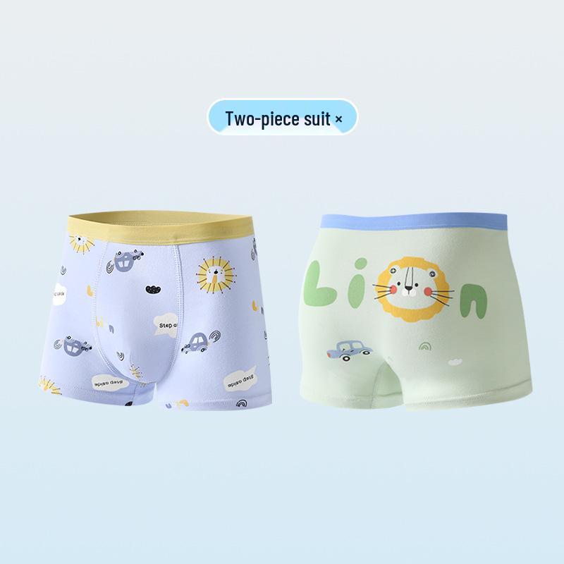 Set of 26 New Boys' Cotton Boxer Briefs - Antibacterial, Skin-Friendly, Breathable Four-Corner Shorts