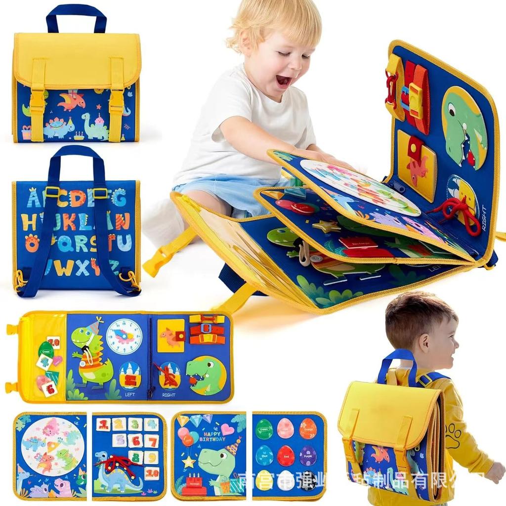 Early Education Toy Felt Busy Board, Baby Dressing Learning Toy Cloth Book Felt Learning Board