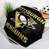 Penguins Heart Logo Art Umbrella 8-Frame for Travel, Camping, Casual Lightweight Portable Umbrella, Essential for Every Family Holidays Gift